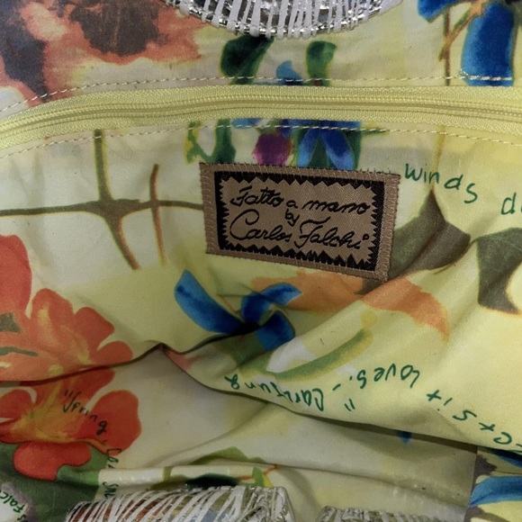Carlos Falchi tote and handbag great from day to night set in excellent cond - Picture 5 of 12